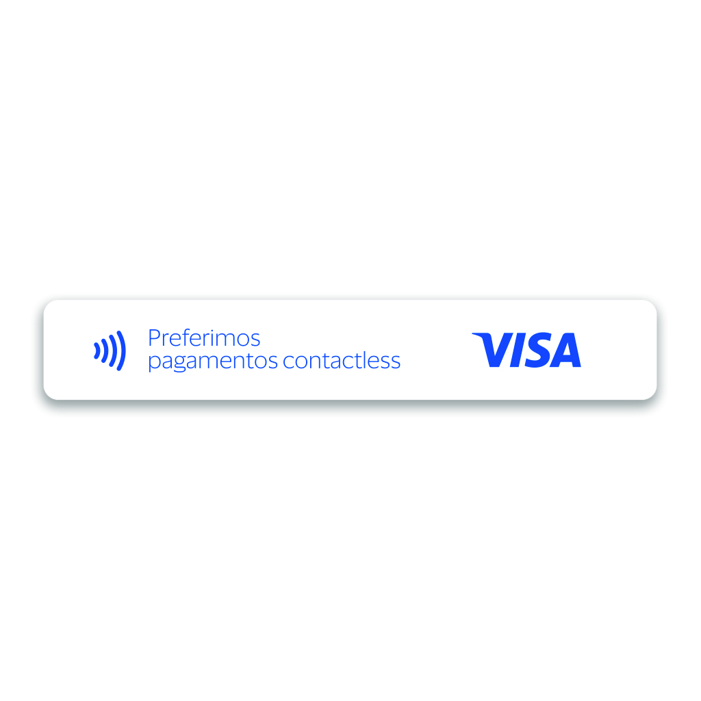 PT Terminal Sticker - Contactless - White - 7.65 x 12.5cm